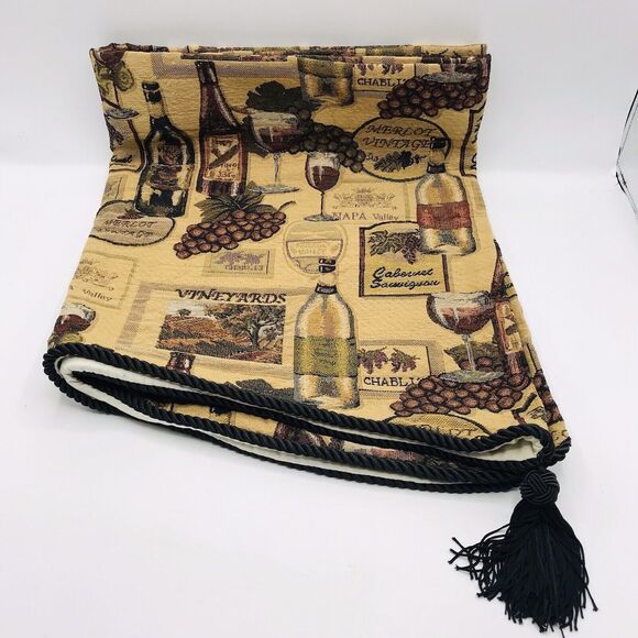 Lot of 4 JC Penney Home Collection Grape and Wine Tapestry Valance 54" W x 18" H - Picture 6 of 8